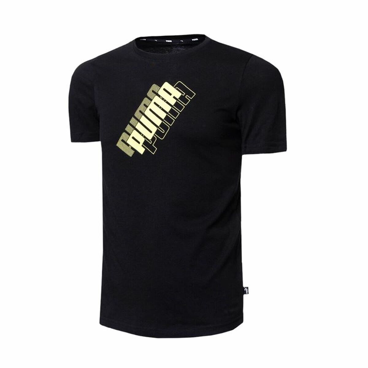 Children’s Short Sleeve T-Shirt Puma Power Logo Black Children’s Short Sleeve T-Shirt Puma Power Logo Black