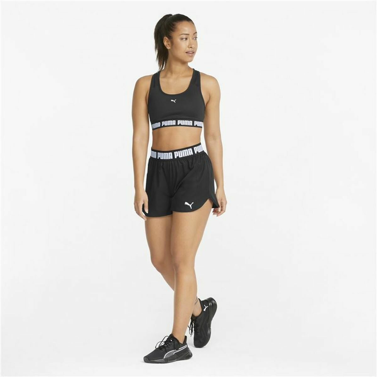 Sports Shorts for Women Puma Train Strong Woven Black Sports Shorts for Women Puma Train Strong Woven Black