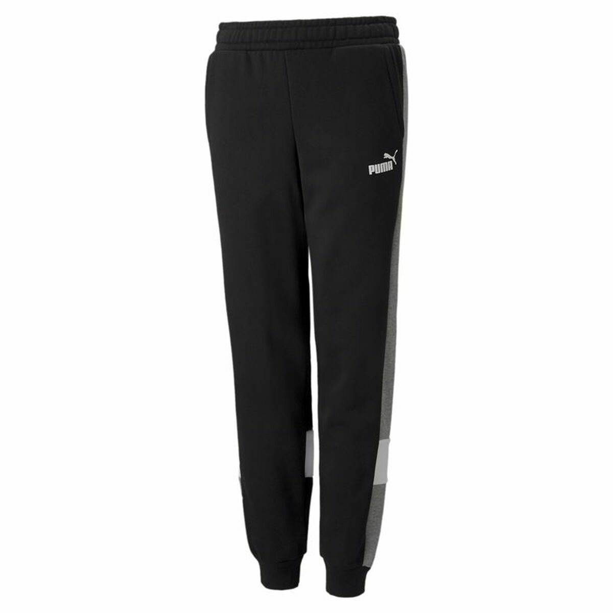 Children’s Tracksuit Bottoms Puma Essentials+ Colorblock Black Boys
