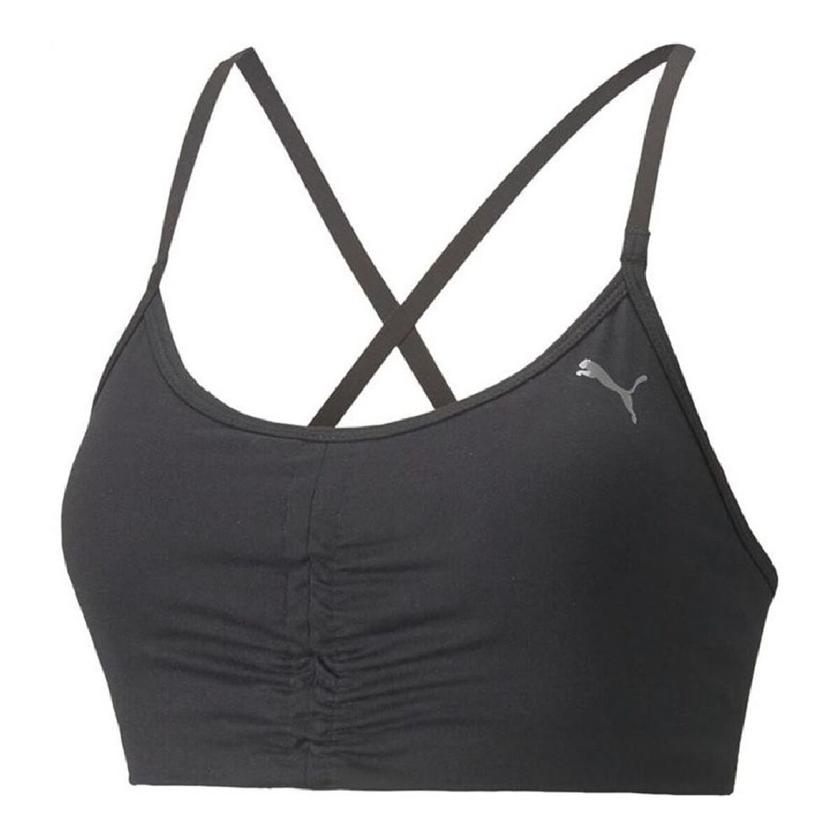 Sports Bra Puma Low Impact Studio Foundation Black Sports Bra Puma Low Impact Studio Foundation Black