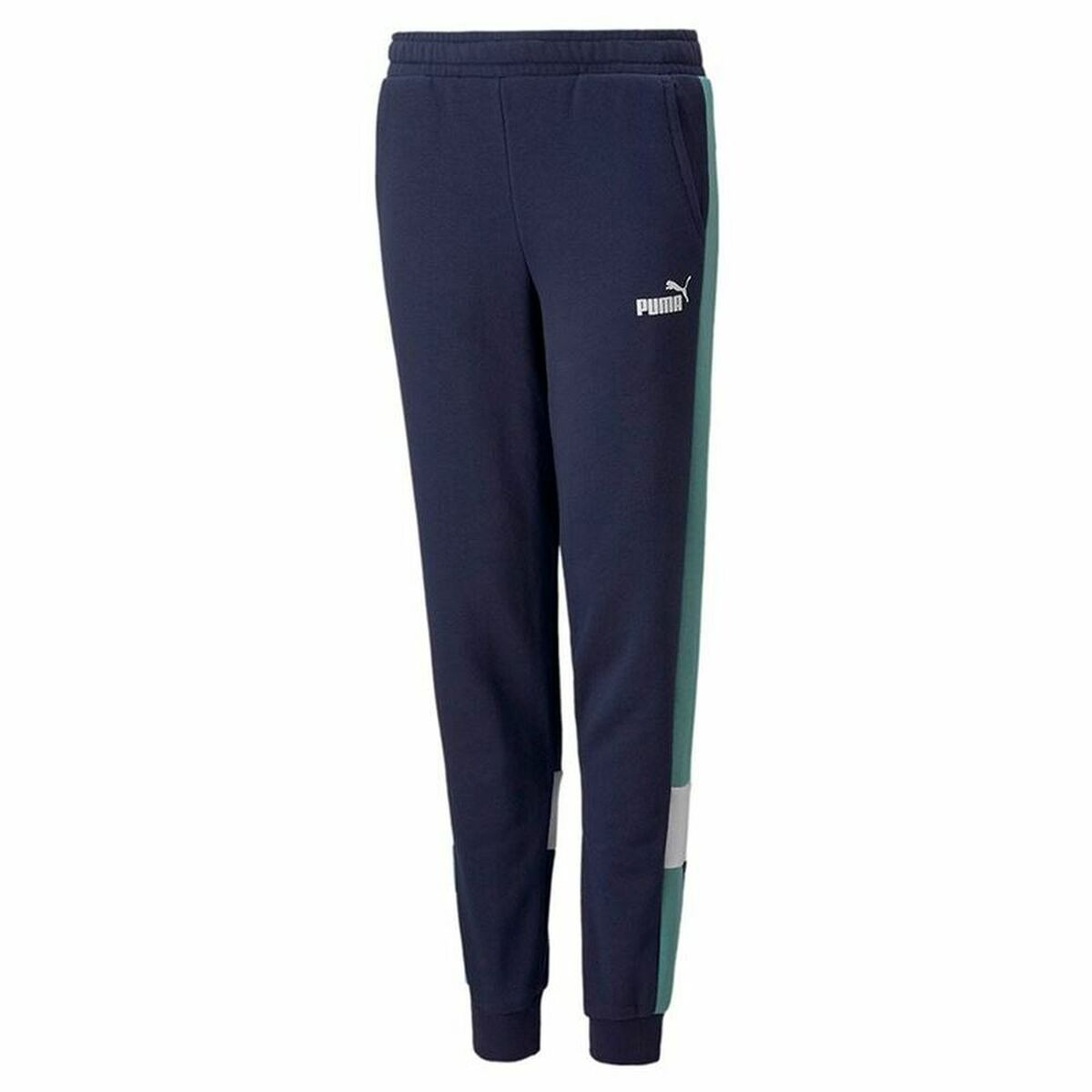Children’s Tracksuit Bottoms Puma Essential+ Colorblock B Dark blue