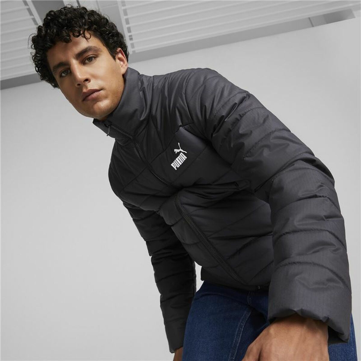 Men’s Sports Jacket Puma  Essentials+ Padded Black