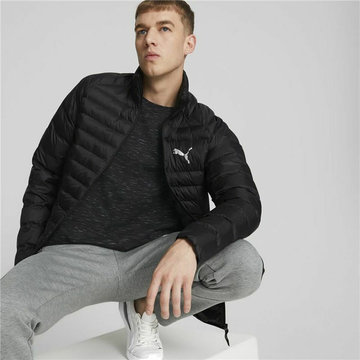 Men’s Sports Jacket Puma Packlite WarmCELL Black