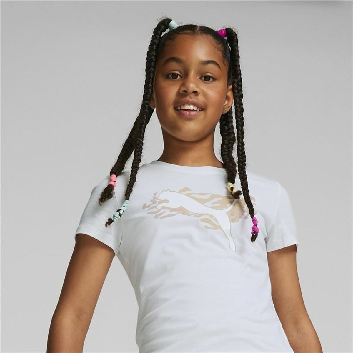 Child’s Short Sleeve T-Shirt Puma Alpha White
