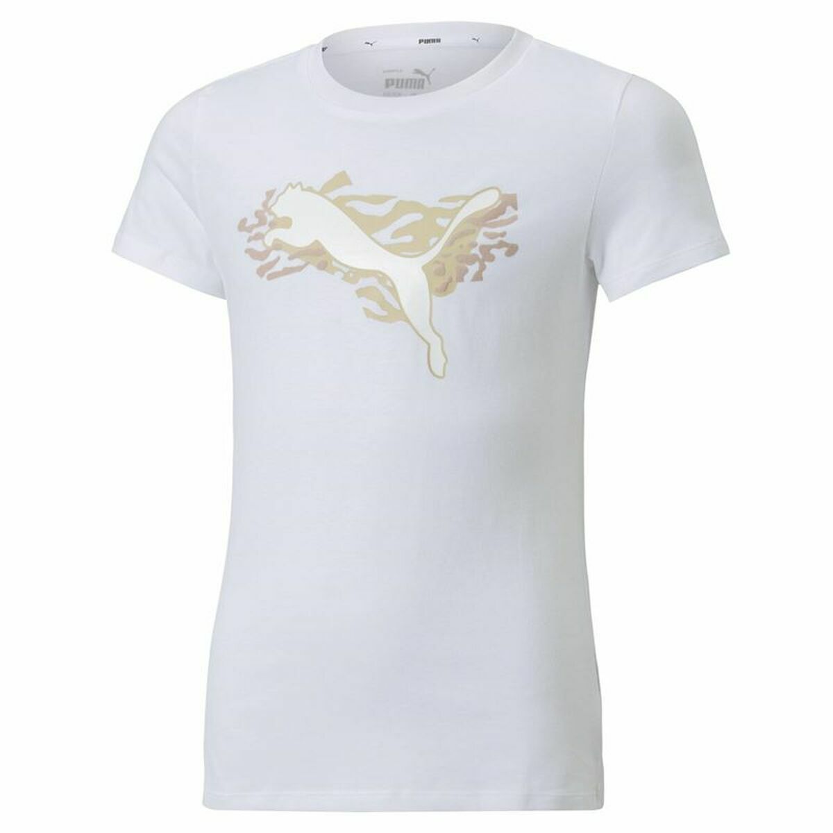 Child’s Short Sleeve T-Shirt Puma Alpha White Child’s Short Sleeve T-Shirt Puma Alpha White