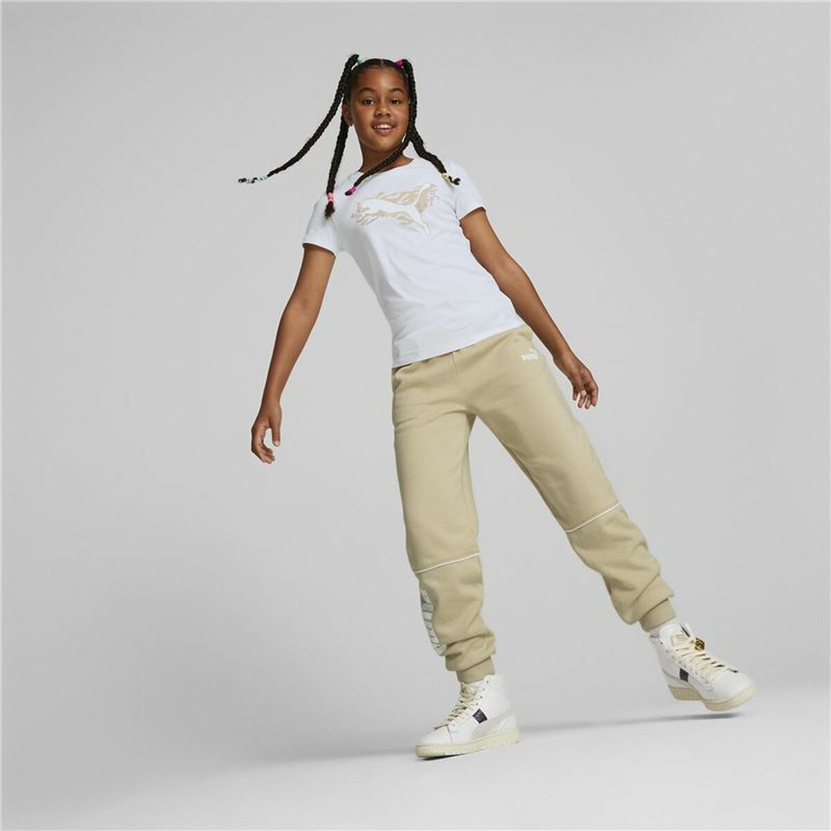 Child’s Short Sleeve T-Shirt Puma Alpha White