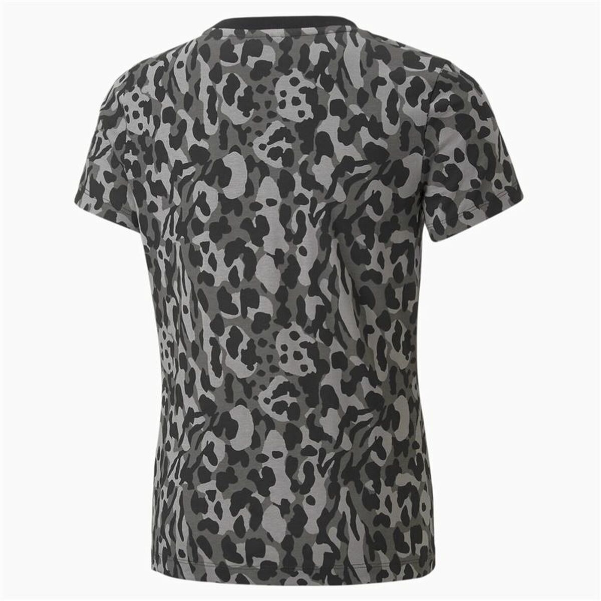 Child’s Short Sleeve T-Shirt Puma Alpha AOP Black