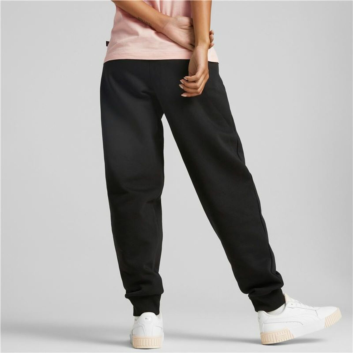 Adult’s Tracksuit Bottoms Puma ESS+ Embroidery High-Waist Lady Black