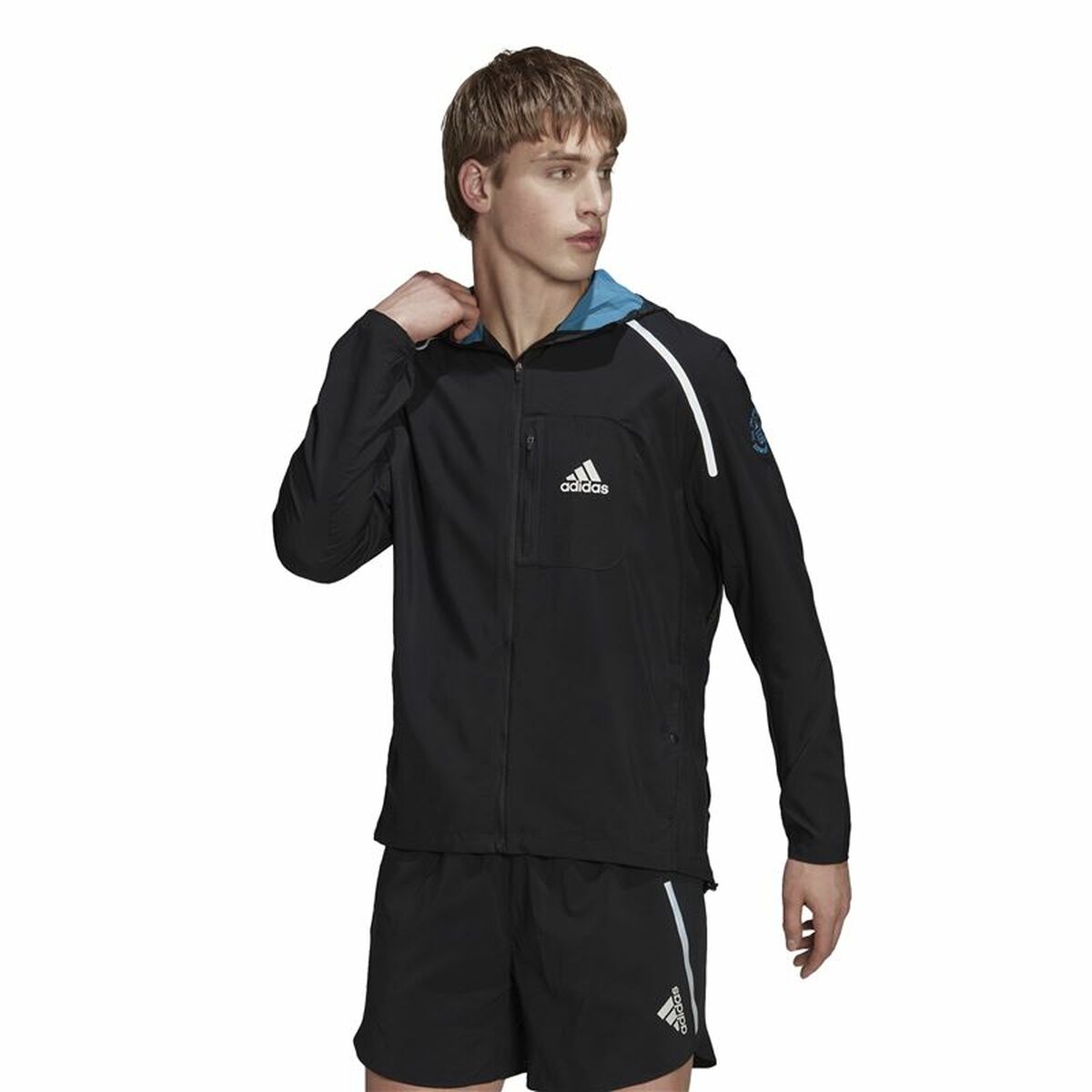 Men’s Sports Jacket Adidas Marathon For the Oceans Black