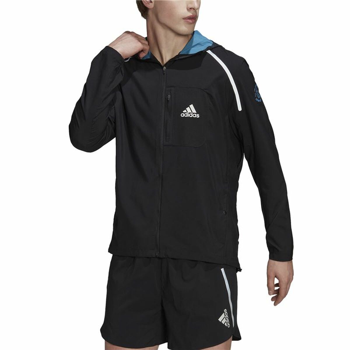 Men’s Sports Jacket Adidas Marathon For the Oceans Black