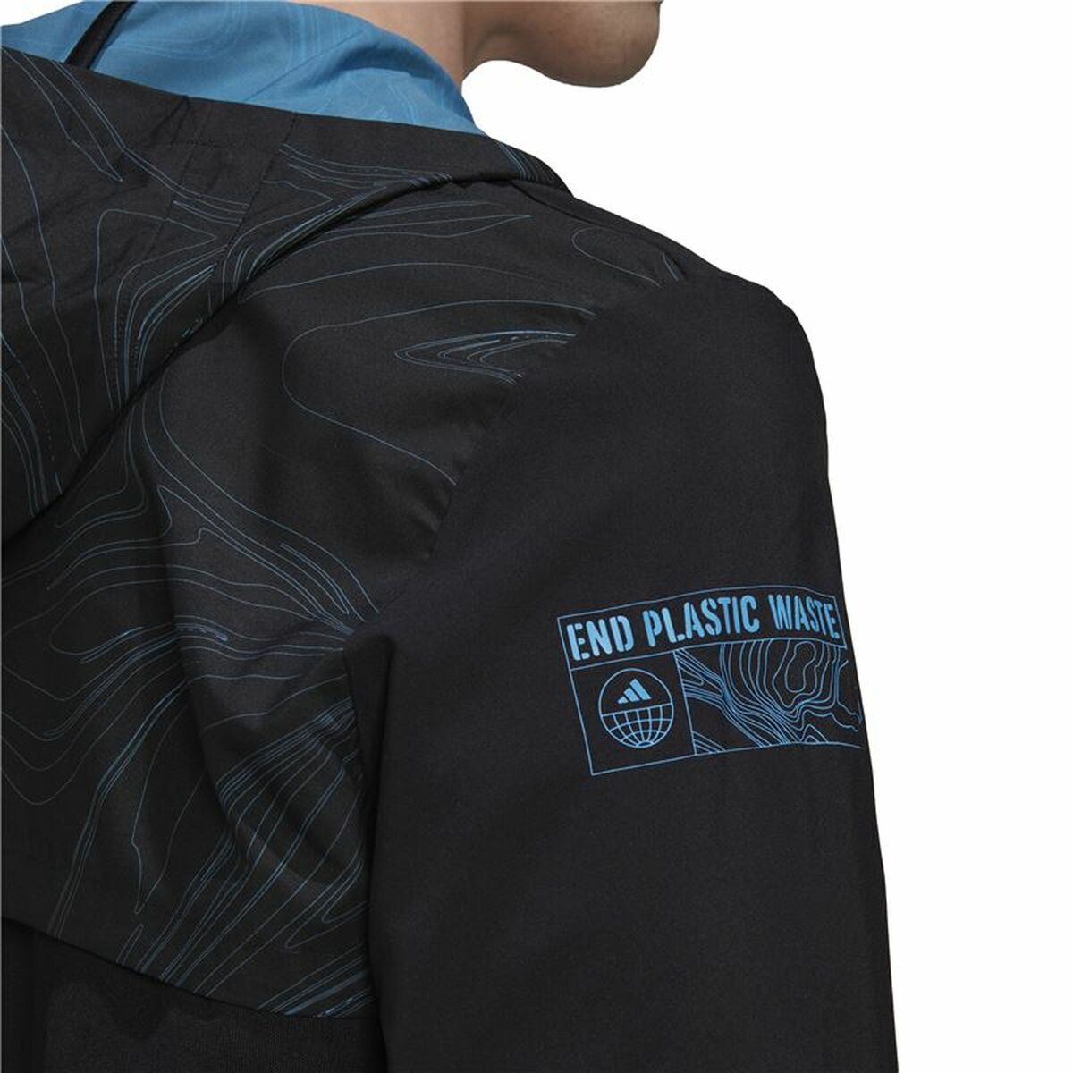 Men’s Sports Jacket Adidas Marathon For the Oceans Black