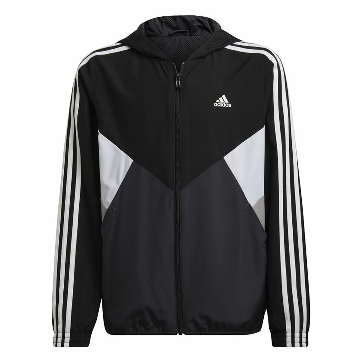Children’s Sports Jacket Adidas Coupe-Vent Colorblock Black Children’s Sports Jacket Adidas Coupe-Vent Colorblock Black
