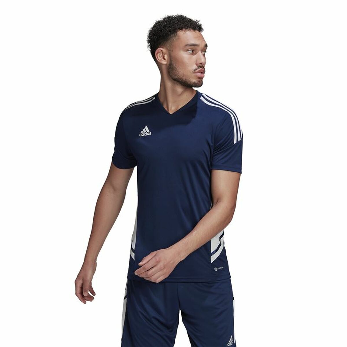Men’s Short-sleeved Football Shirt Adidas Con22 Blue