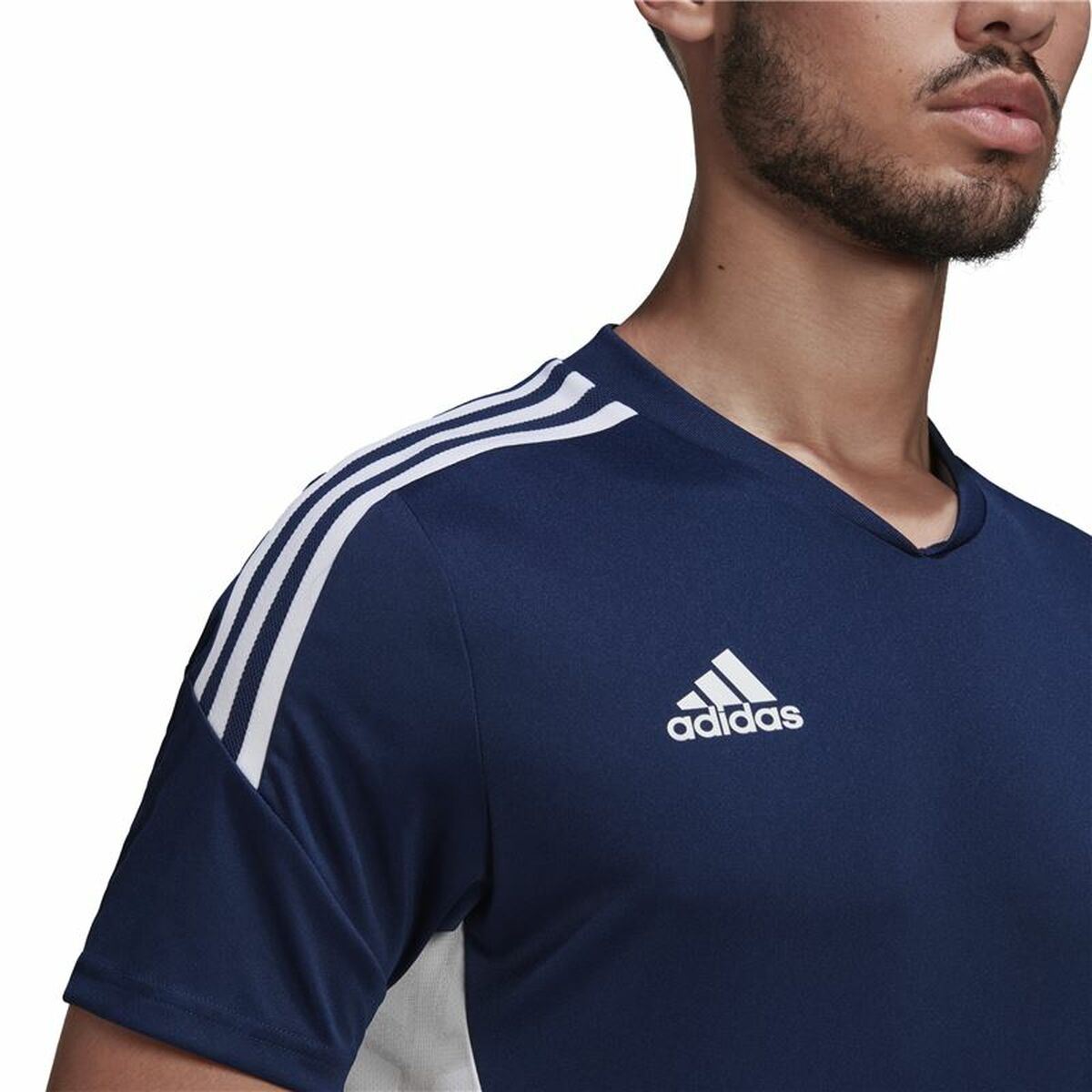 Men’s Short-sleeved Football Shirt Adidas Con22 Blue