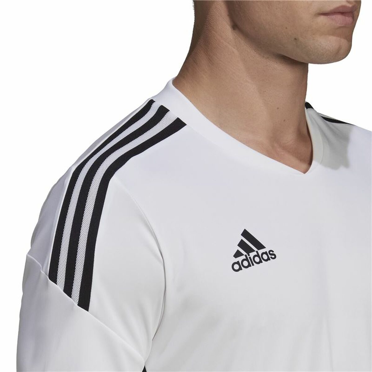 Men’s Short-sleeved Football Shirt Adidas Con22 White