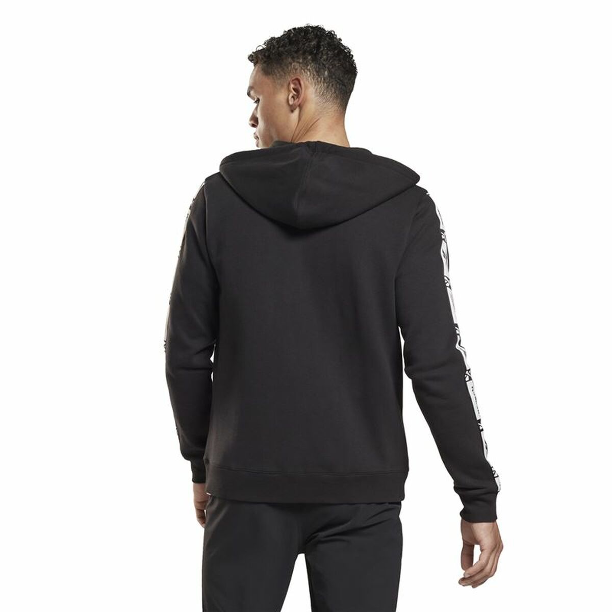 Men’s Sports Jacket Reebok Identity Tape FZ Black