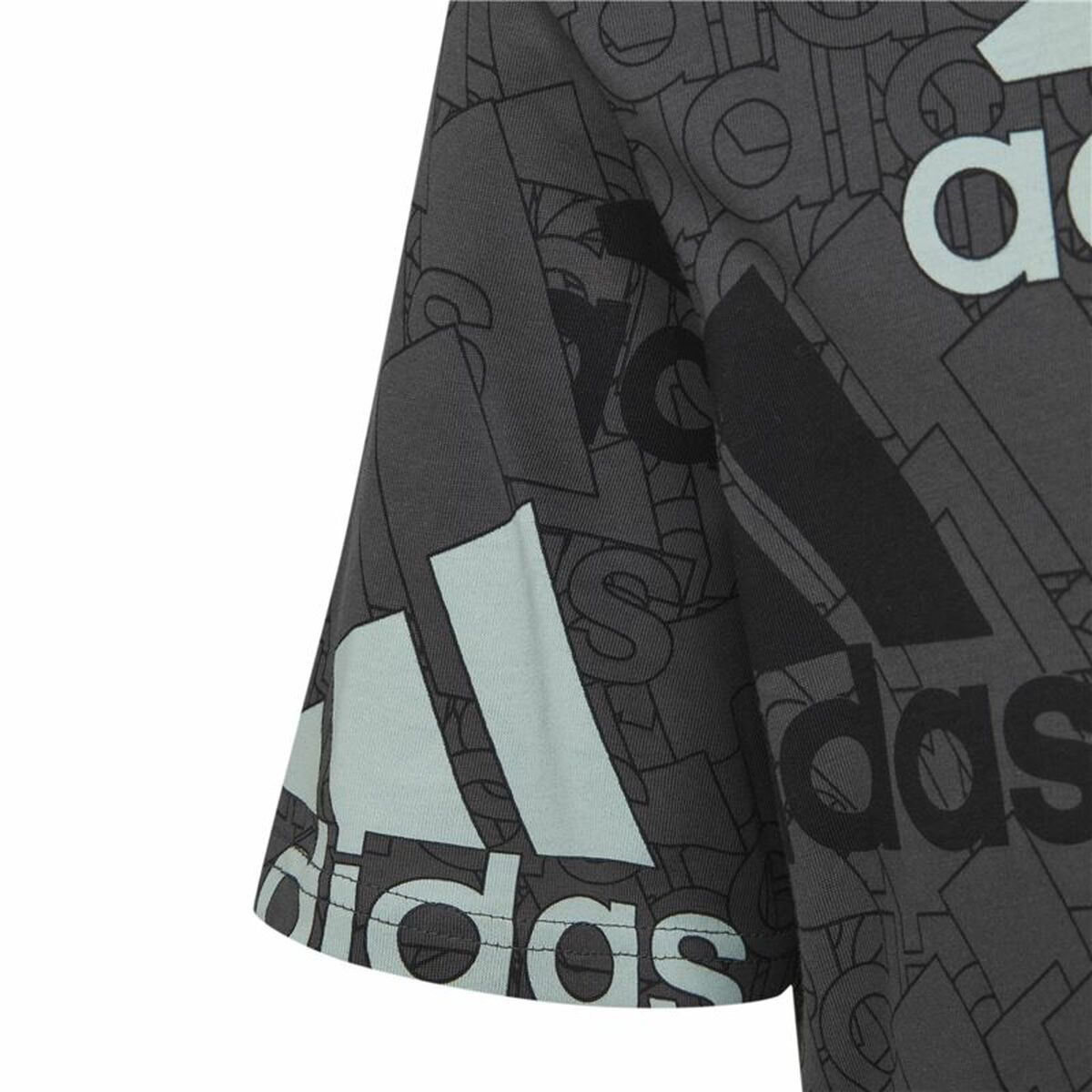 Child’s Short Sleeve T-Shirt Adidas Brand Love  Black