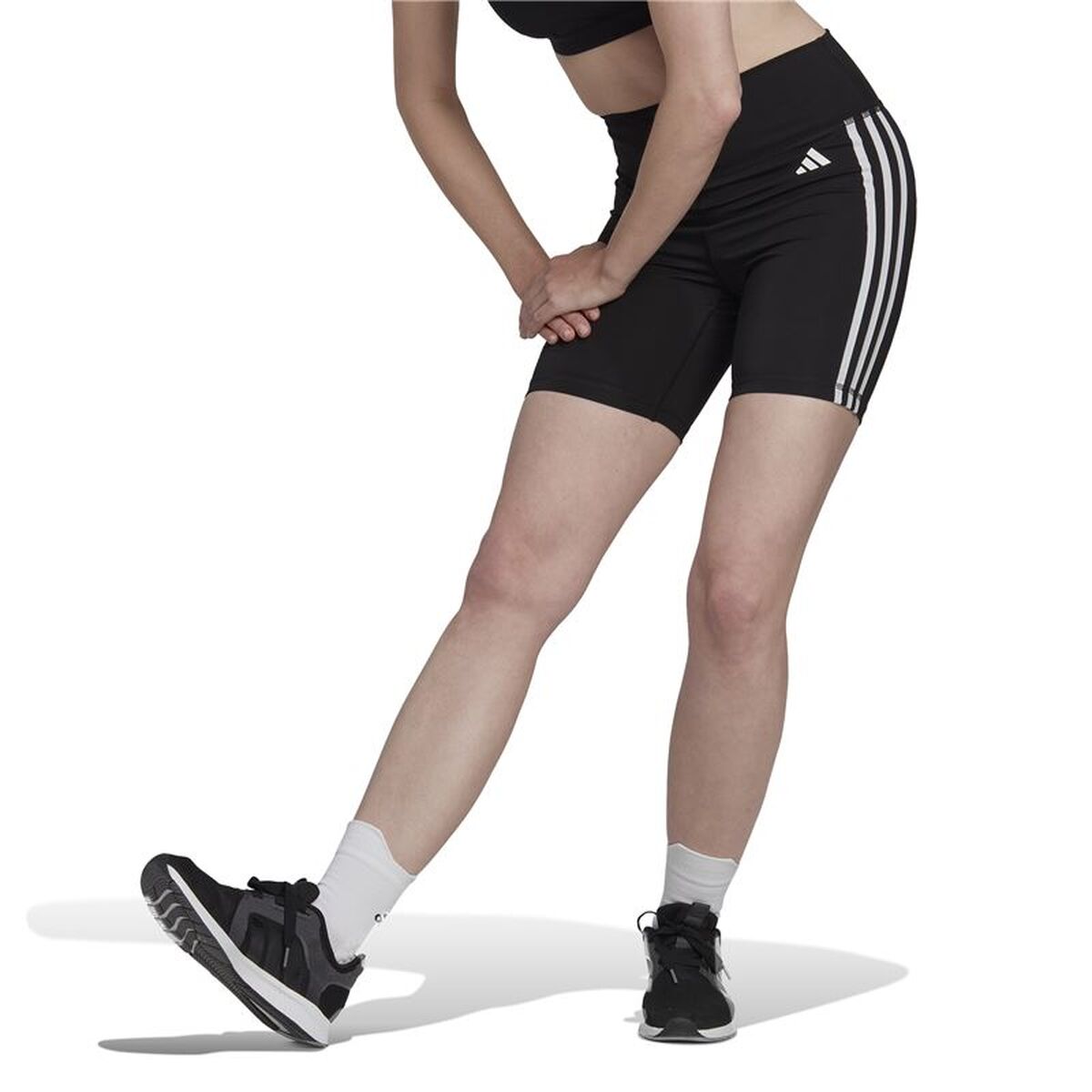 Sports Shorts for Women Adidas Essentials High-Waisted Black