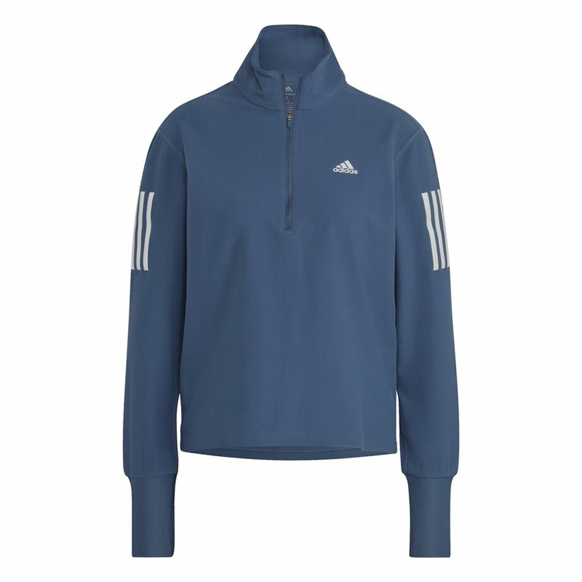 Women’s long sleeve T-shirt Adidas Own the Run 1/2 Zip Indigo