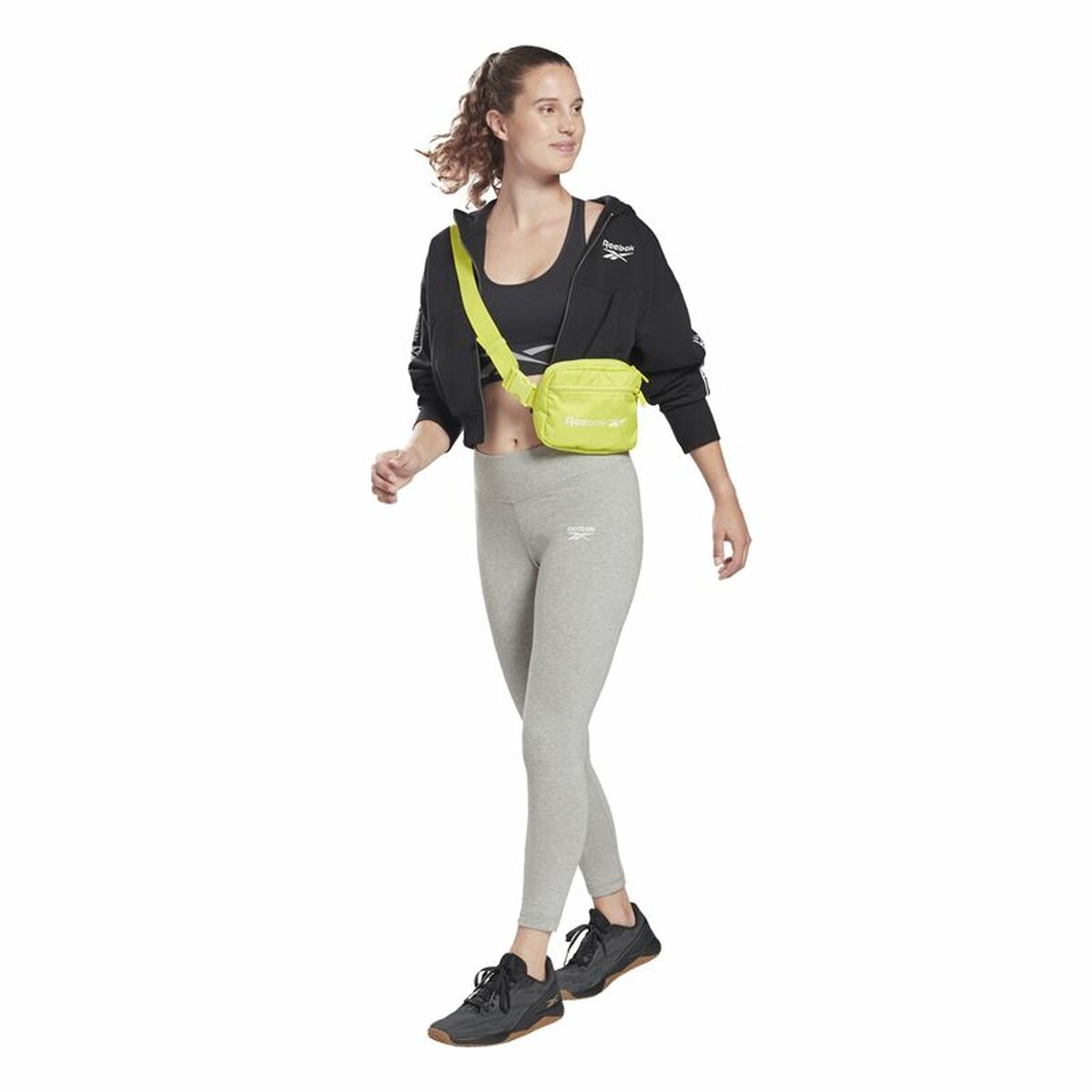 Women’s Sports Jacket Reebok Tape Pack Full Zip Black