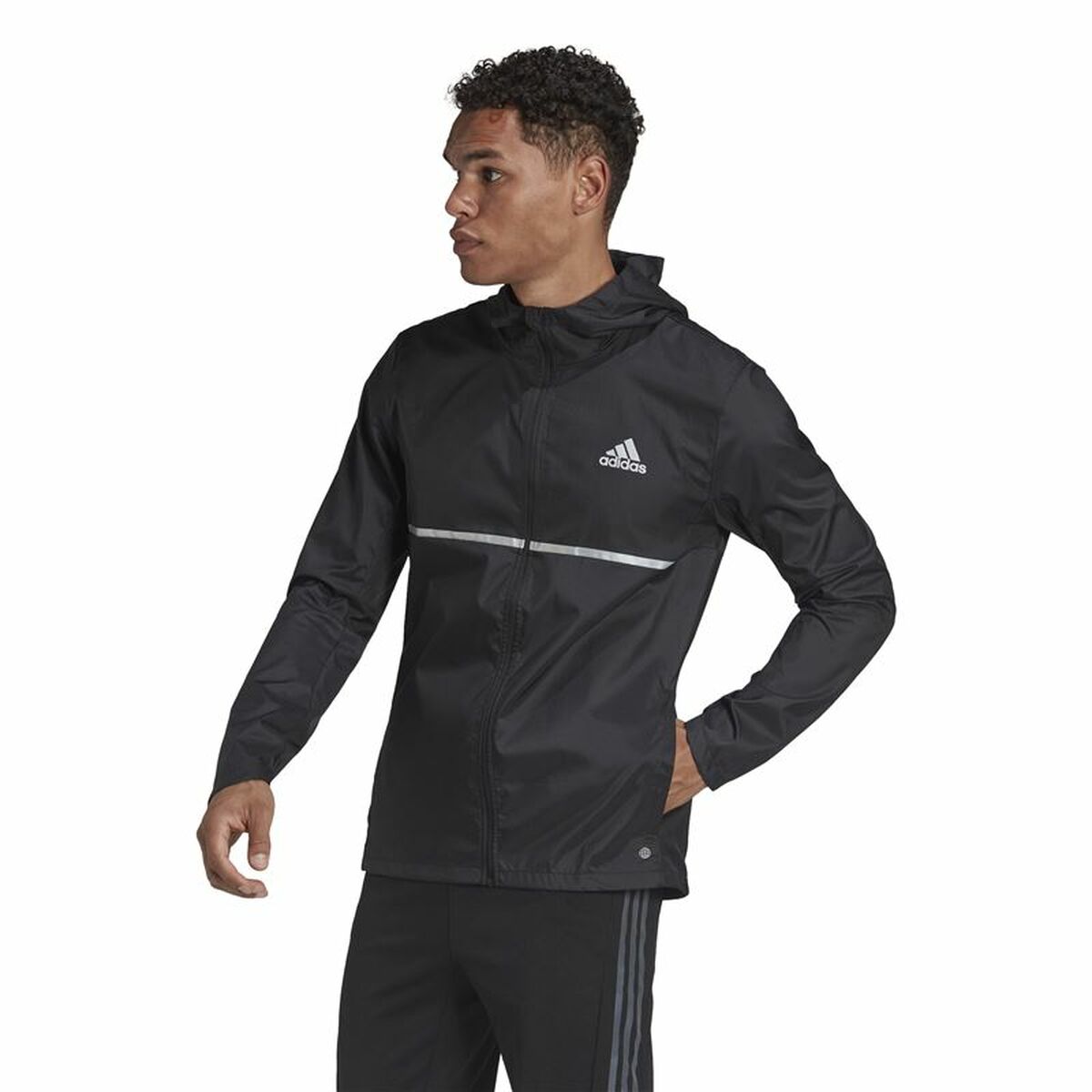 Men’s Sports Jacket Adidas Own the Run Black