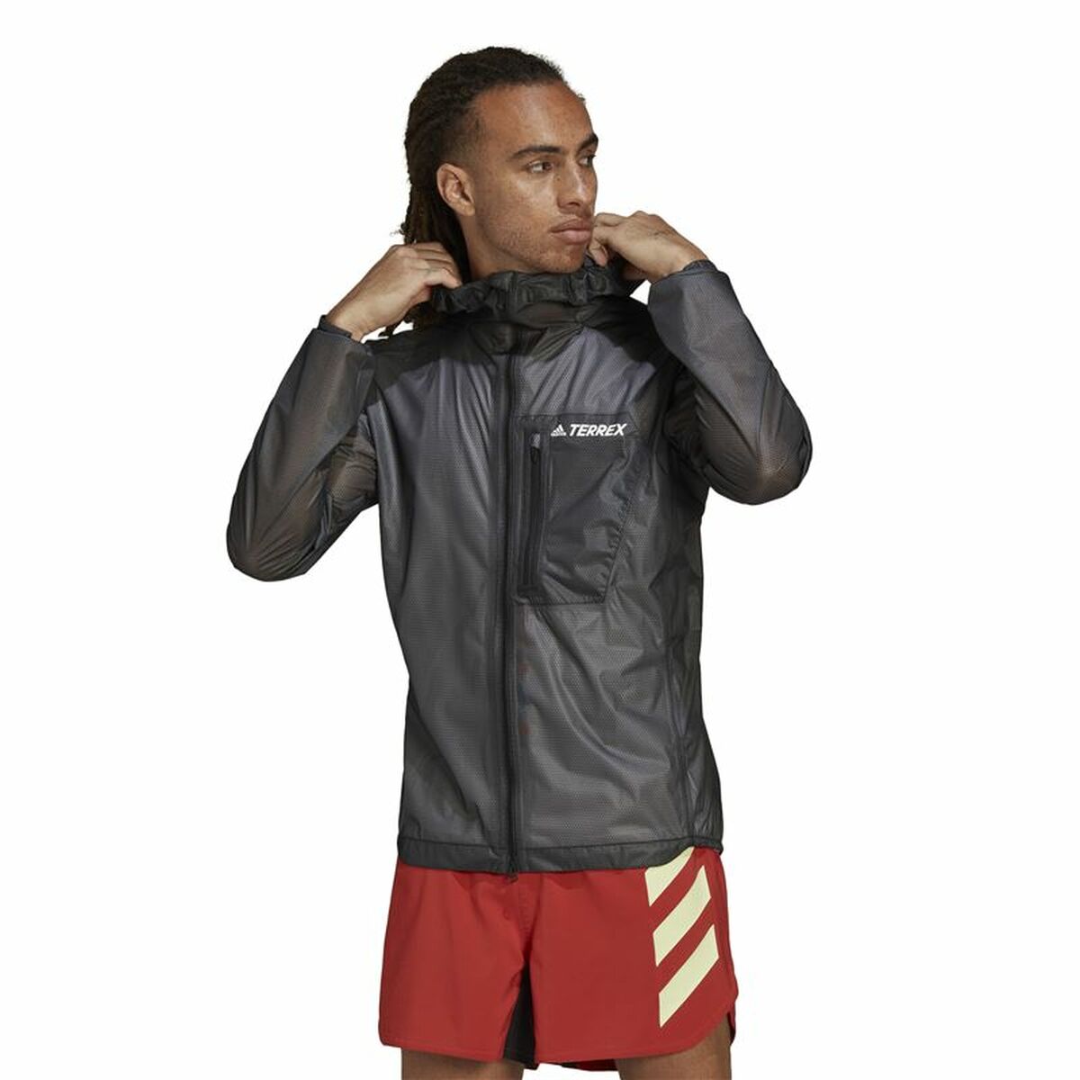 Men’s Sports Jacket Adidas Agr Rain J Black