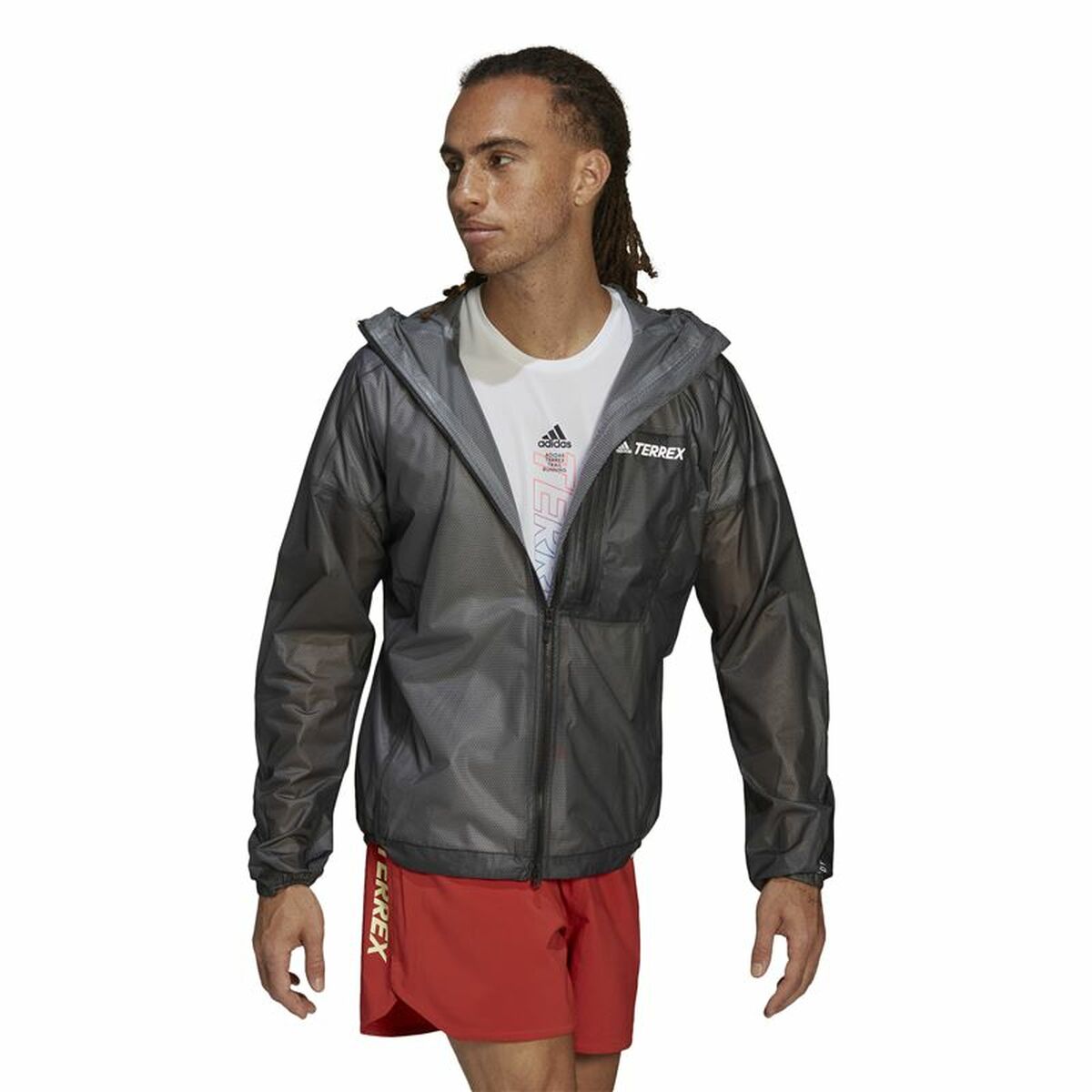 Men’s Sports Jacket Adidas Agr Rain J Black