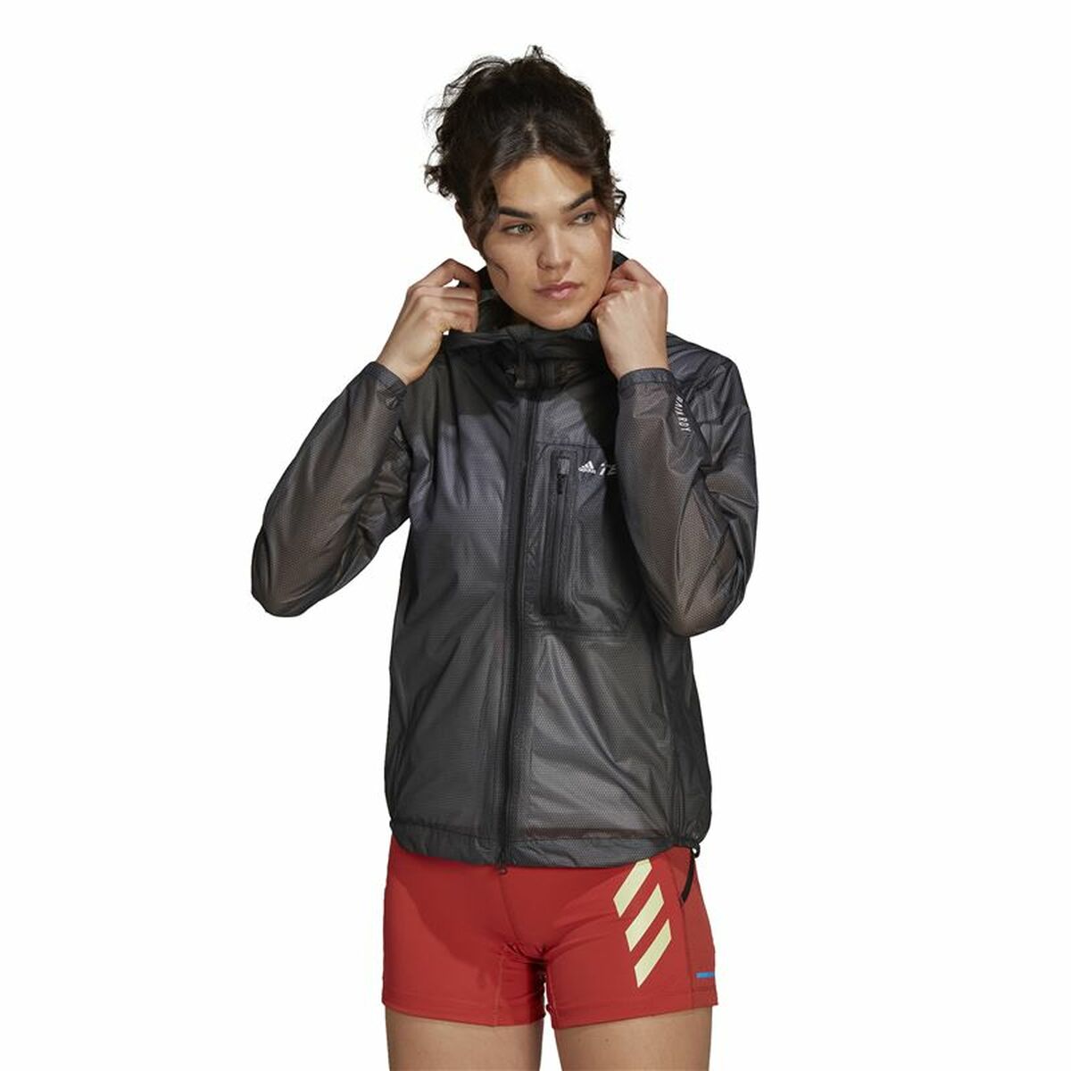 Women’s Sports Jacket Adidas Agr Rain J Black