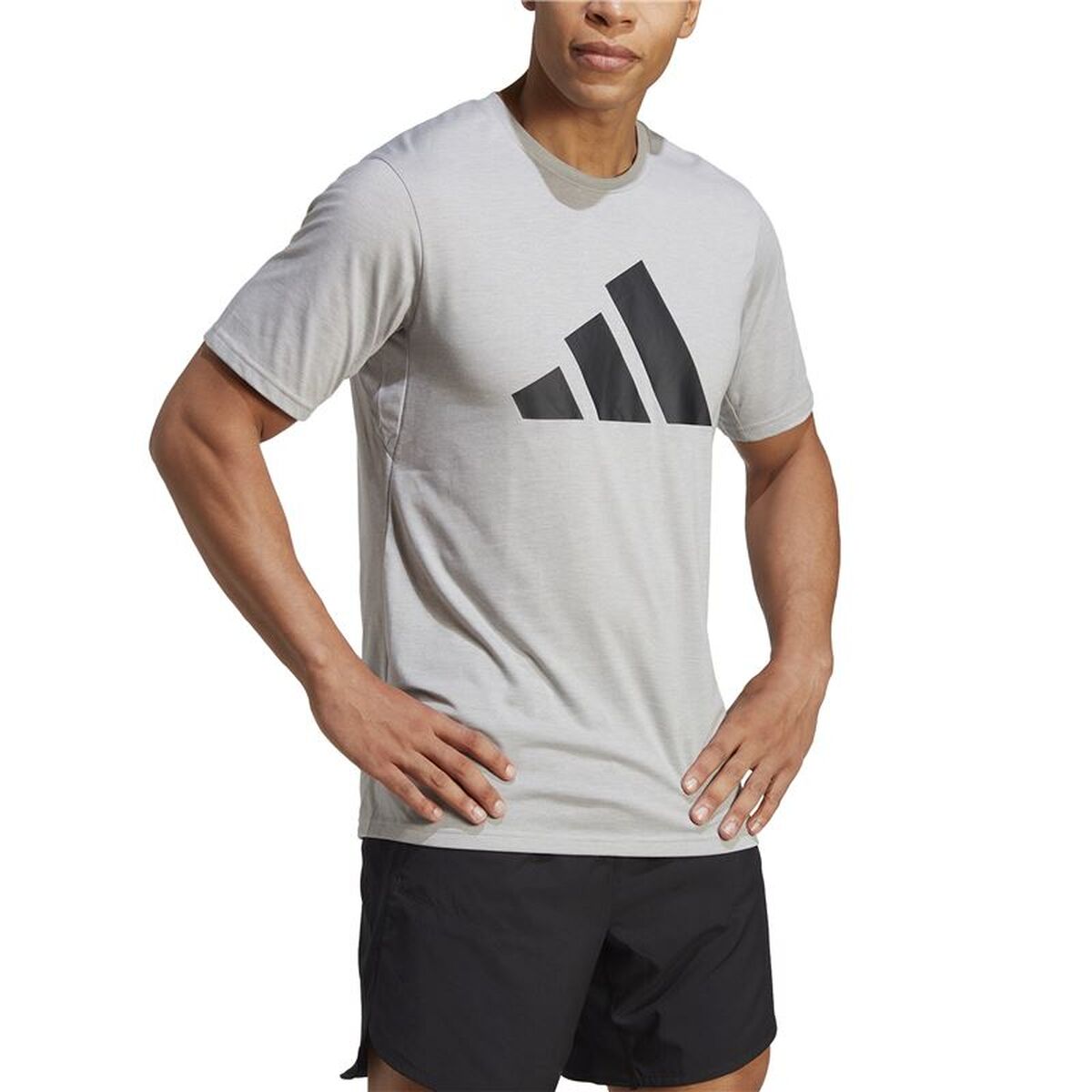 Short-sleeve Sports T-shirt Adidas Essentials Tr-Es Fr Logo Light grey