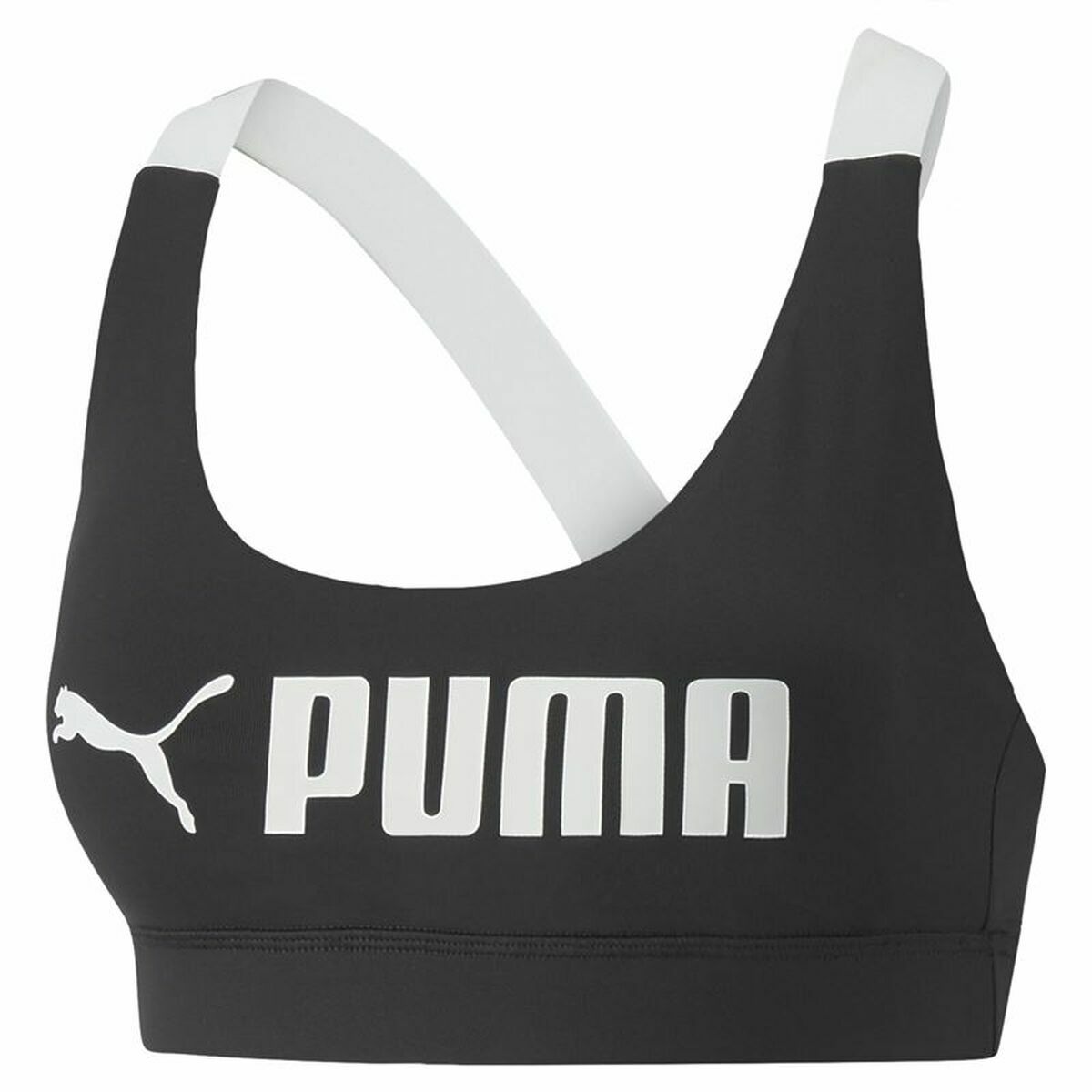 Sports Bra Puma Black White Multicolour Sports Bra Puma Black White Multicolour