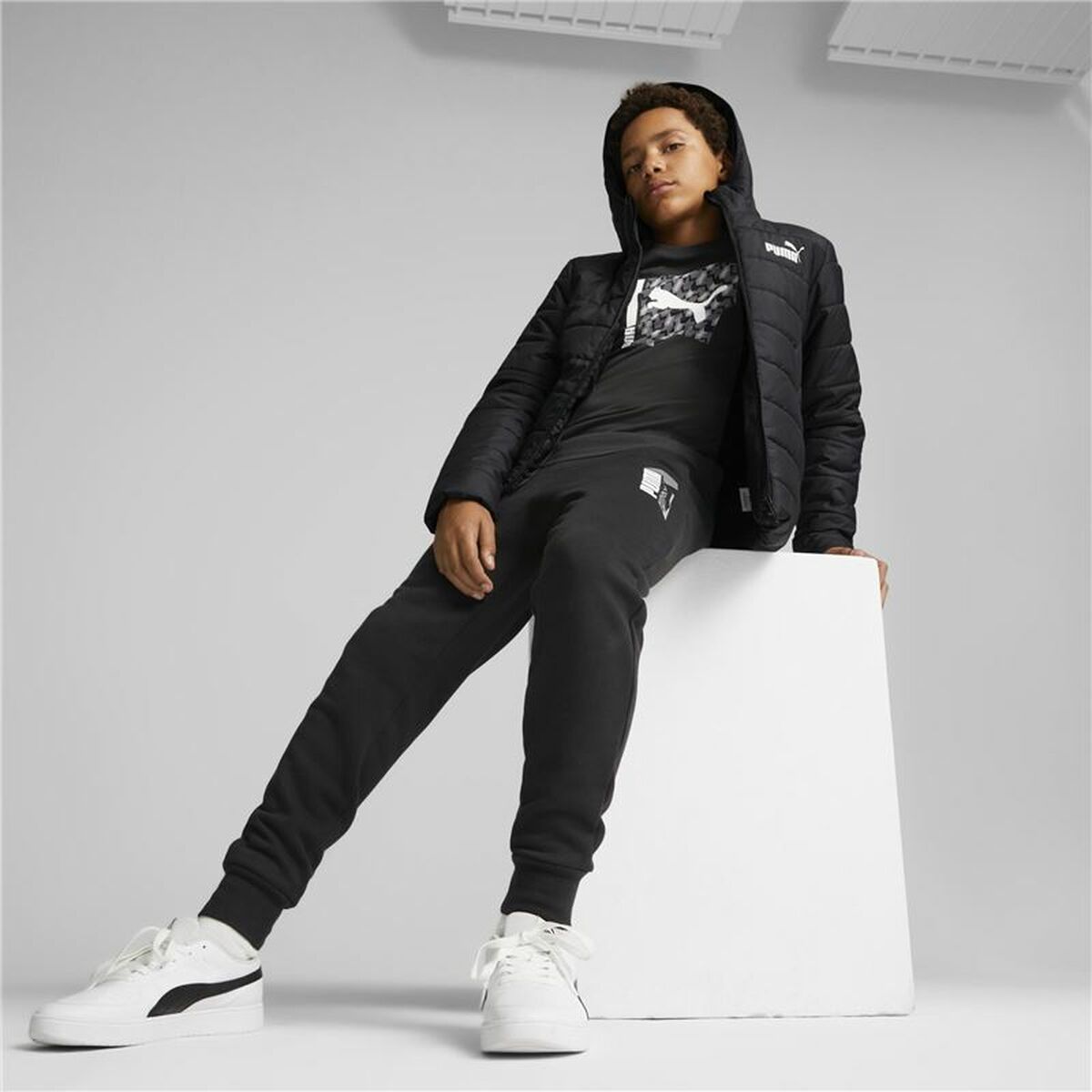 Children’s Sports Jacket Puma Essodeddded Black