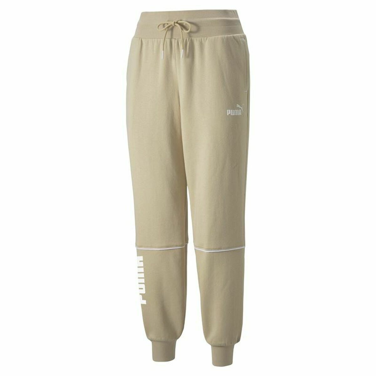 Adult’s Tracksuit Bottoms Puma Colorblock  Beige Lady