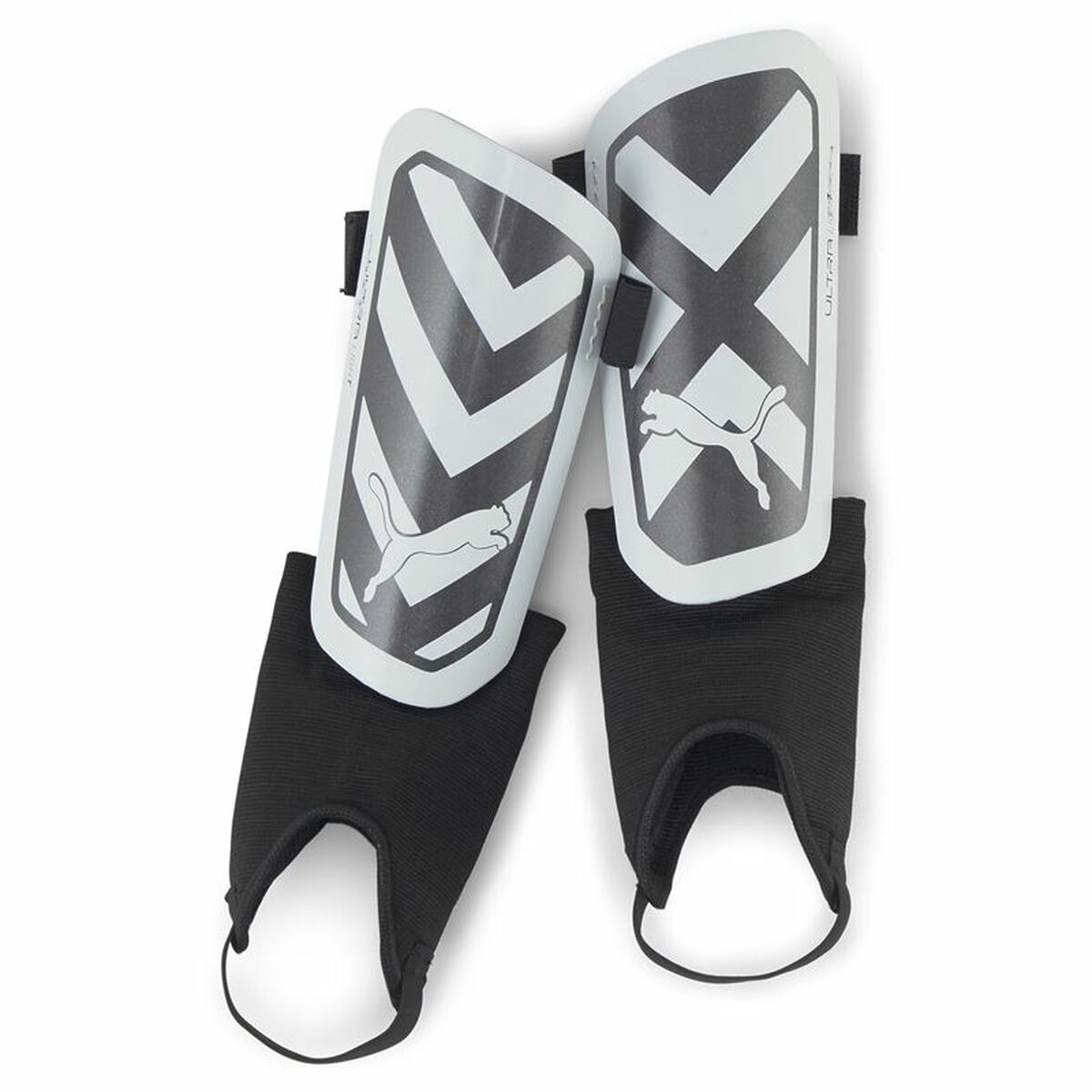 Football Shinguards Puma Ultra Light Ankle White Black Football Shinguards Puma Ultra Light Ankle White Black