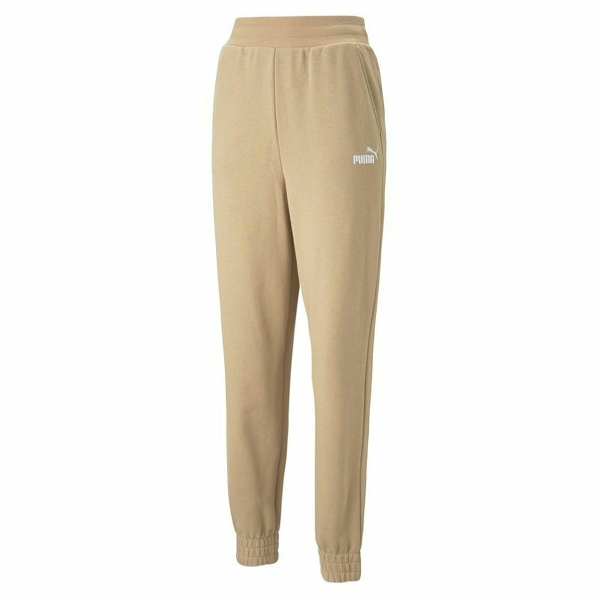 Long Sports Trousers Puma Embroidery High Beige Lady Long Sports Trousers Puma Embroidery High Beige Lady