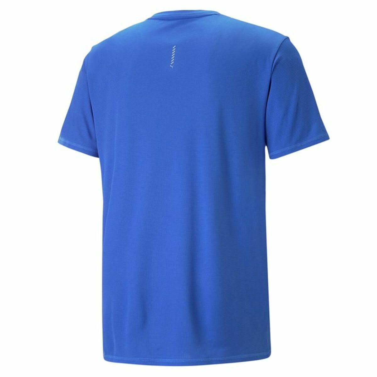 Mens Short Sleeve T-Shirt Puma Run Favorite Logo Blue