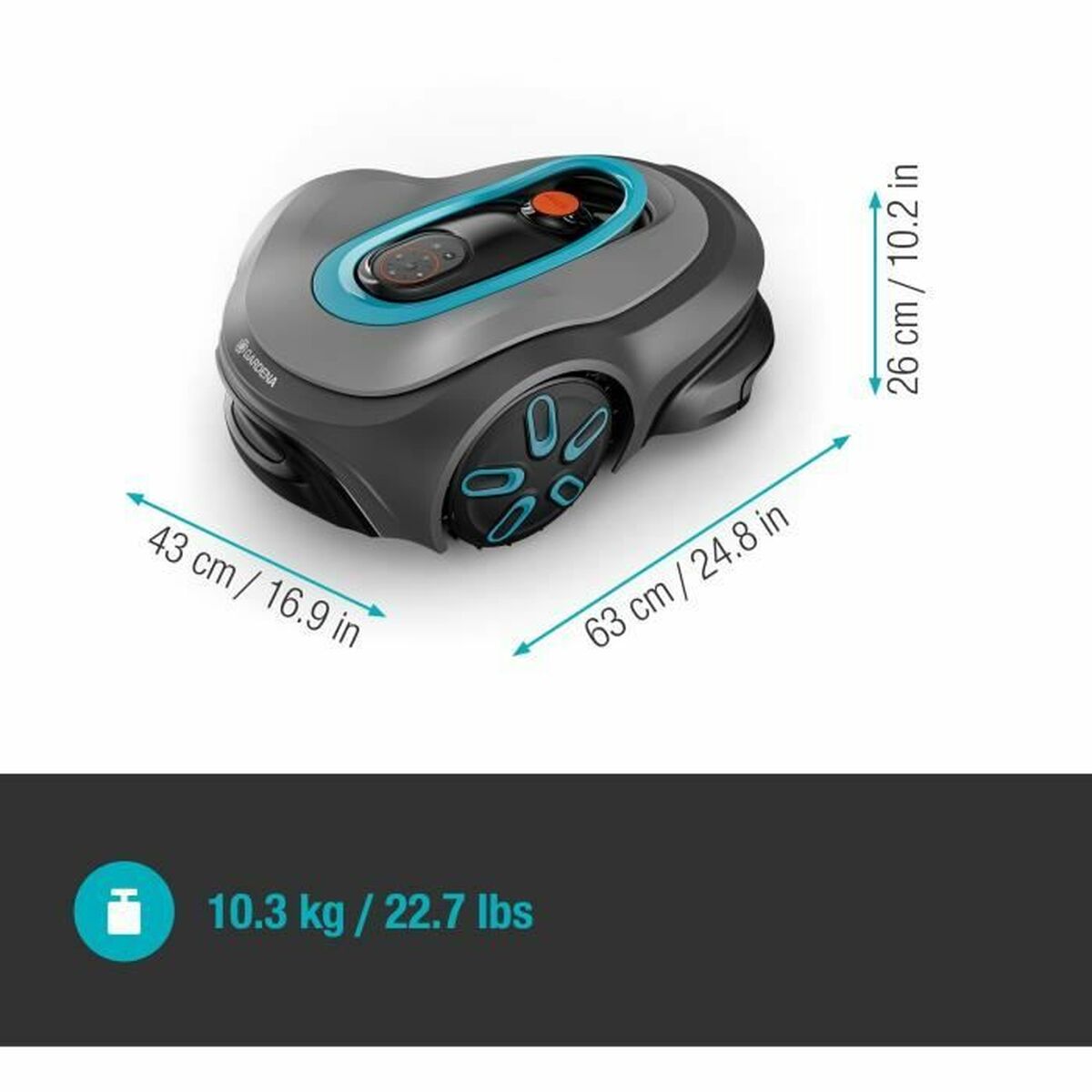Lawn mowing robot Gardena Smart SILENO max 400 M 800 m