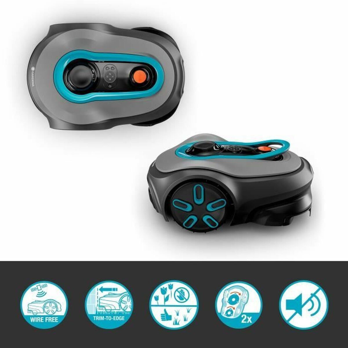 Lawn mowing robot Gardena Smart SILENO Free 1200 M 100 m 1000 m 250 m 180 m 800 m 220 m 750 m 1800 M