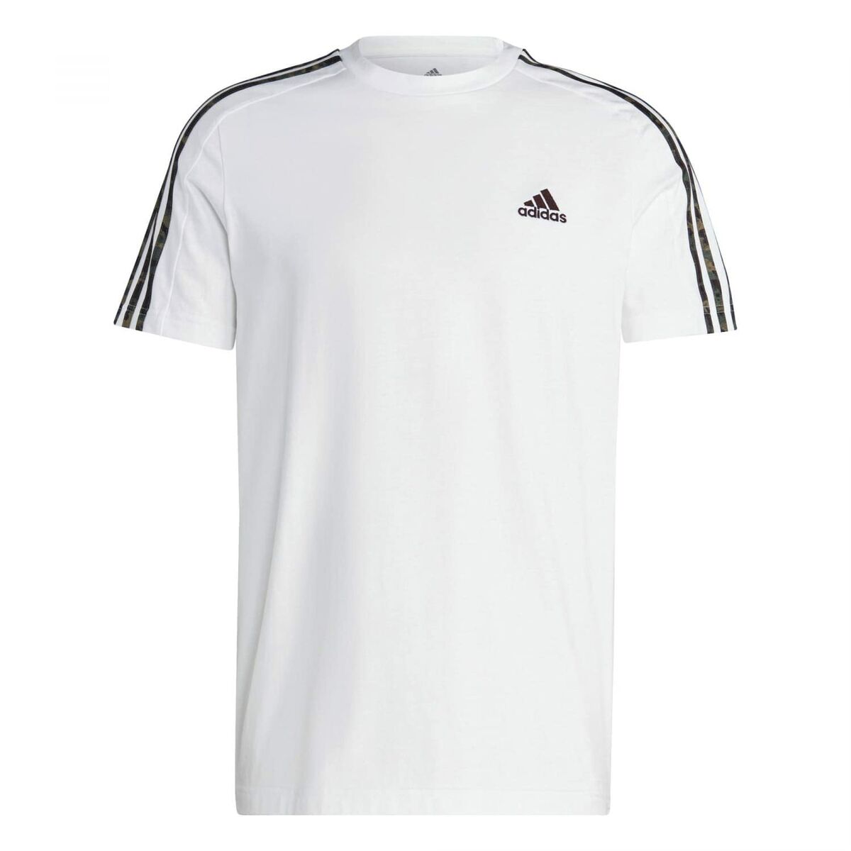 Men’s Short Sleeve T-Shirt Adidas Essentials Single 3S White