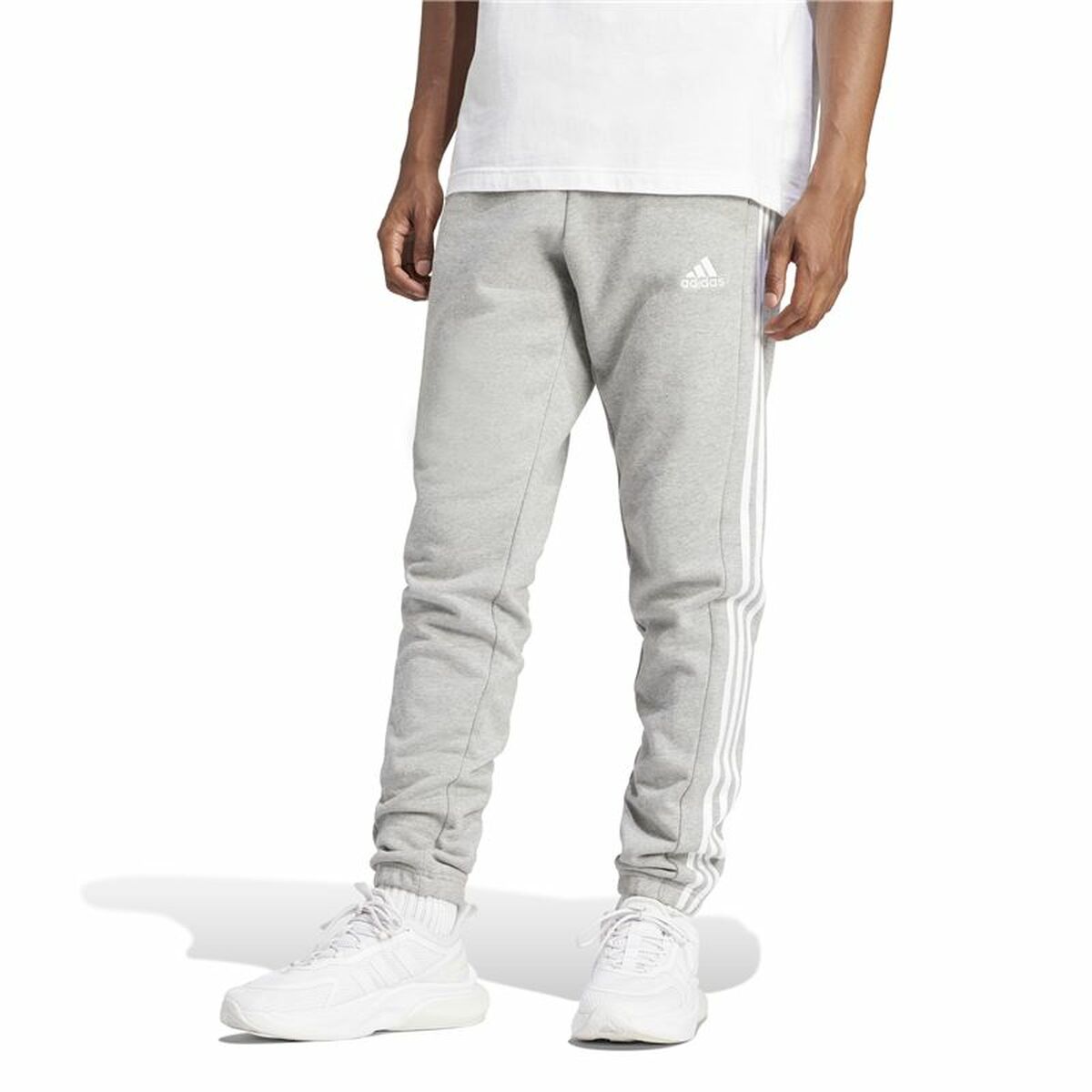 Long Sports Trousers Adidas 3S Ft Te Grey Men