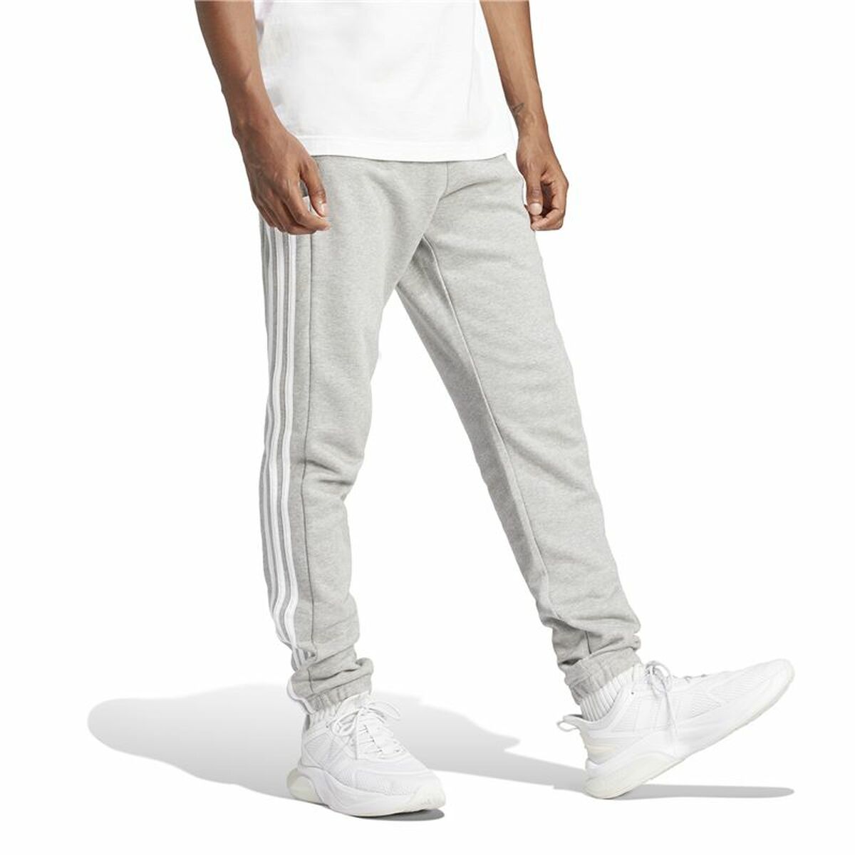 Long Sports Trousers Adidas 3S Ft Te Grey Men