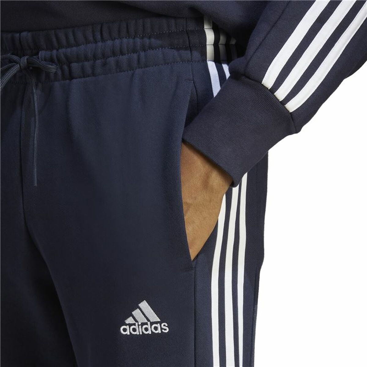 Long Sports Trousers Adidas M 3S Ft Tc Black Dark blue Men