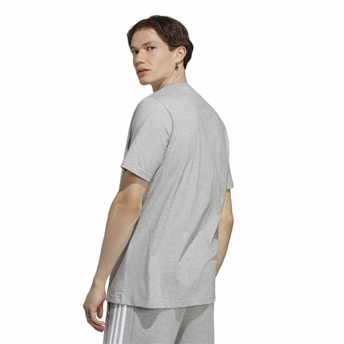 Mens Short Sleeve T-Shirt Adidas Essentials Light grey S