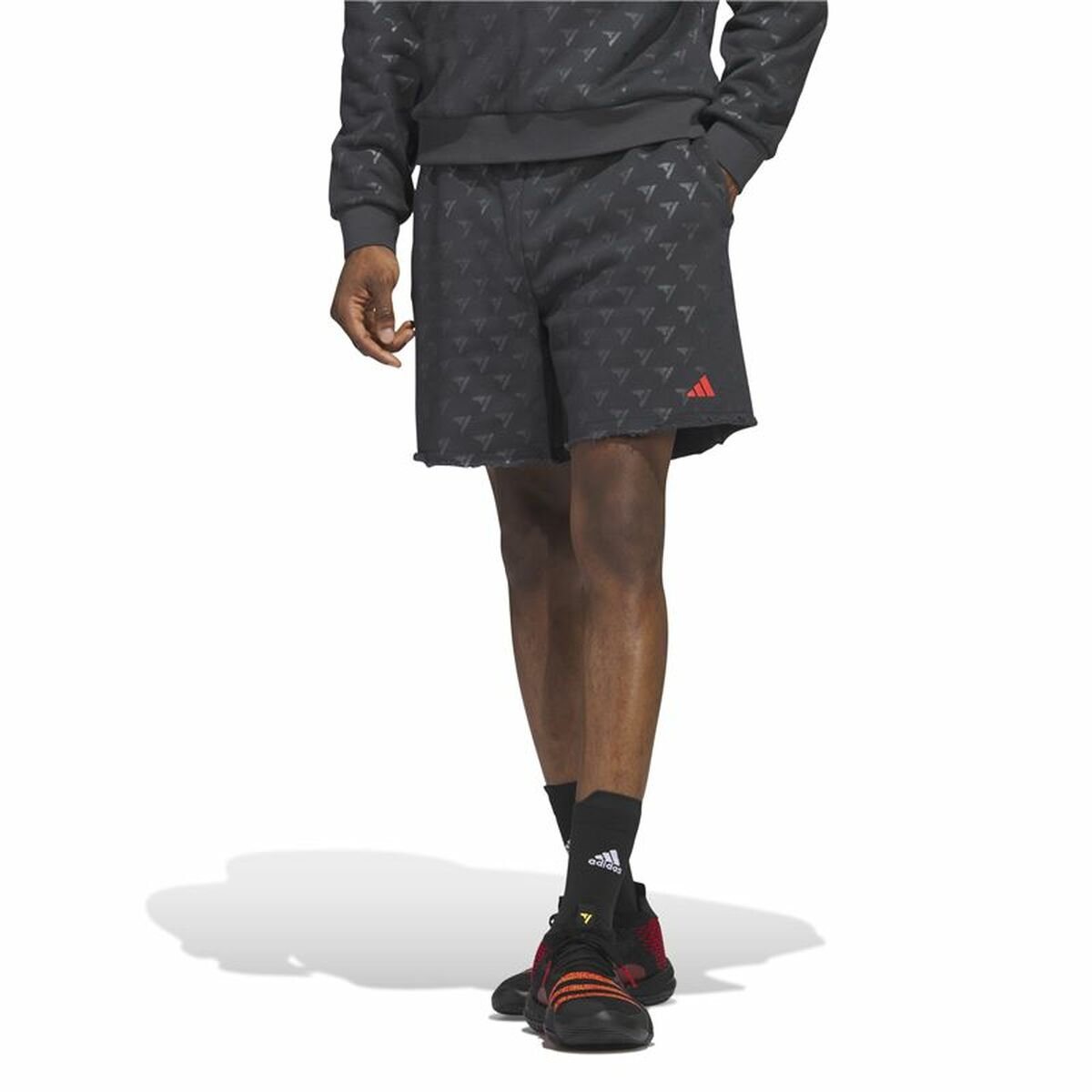 Men’s Basketball Shorts Adidas Trae Allover Print Grey