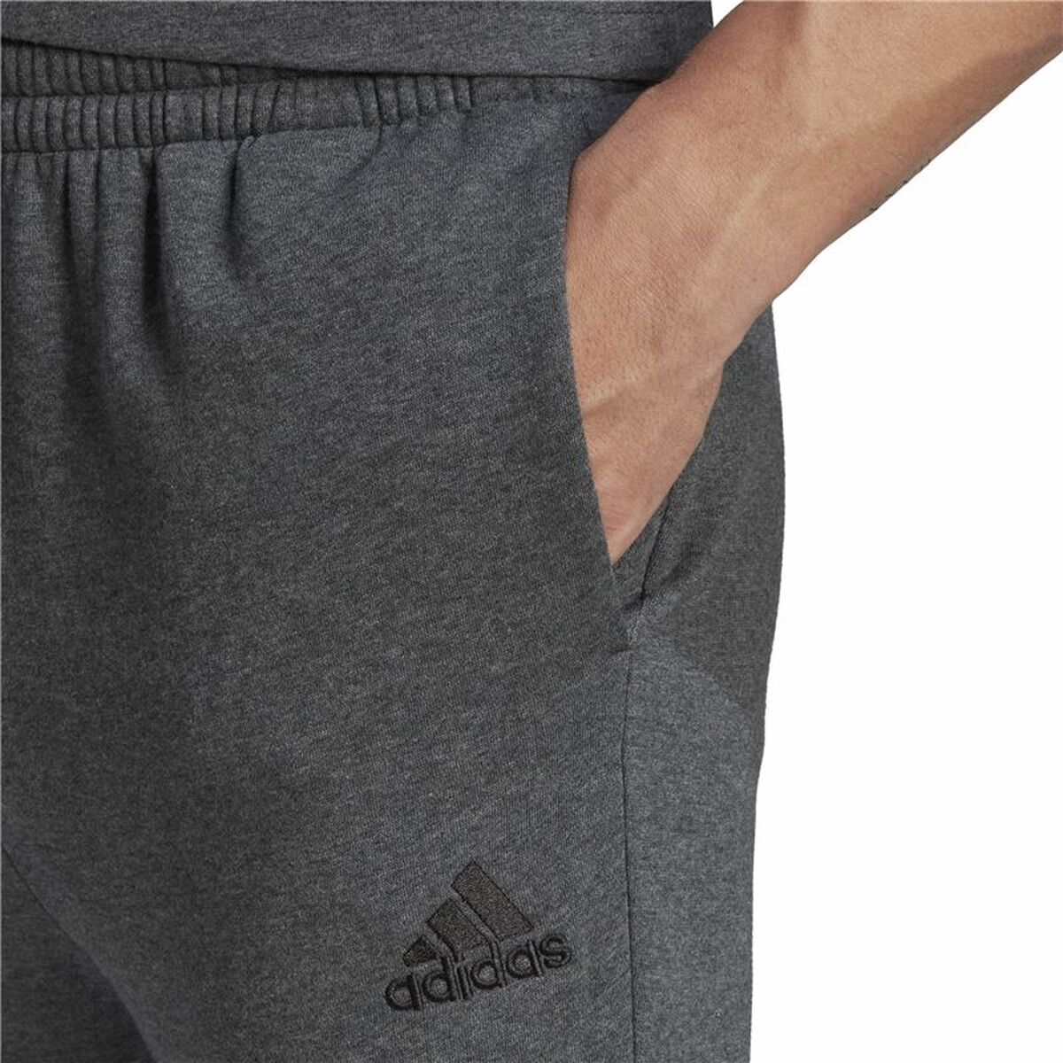 Long Sports Trousers Adidas Essentials Regular Tapered Dark grey