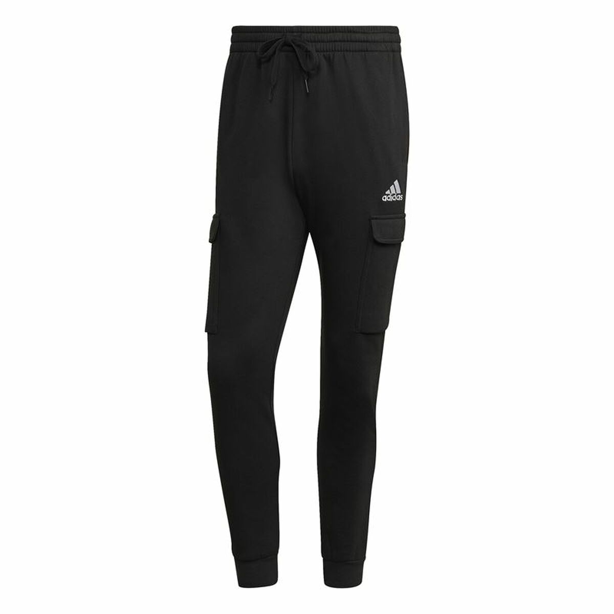 Long Sports Trousers Adidas Essentials Fleece Black Men Long Sports Trousers Adidas Essentials Fleece Black Men