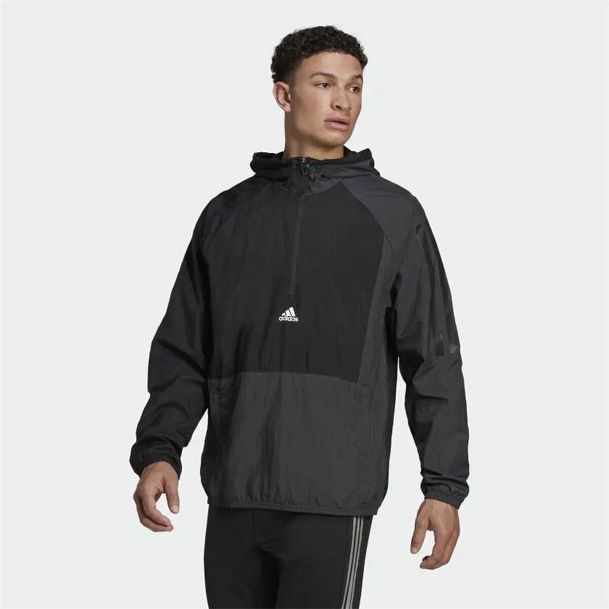 Men’s Sports Jacket Adidas Colorblock Black