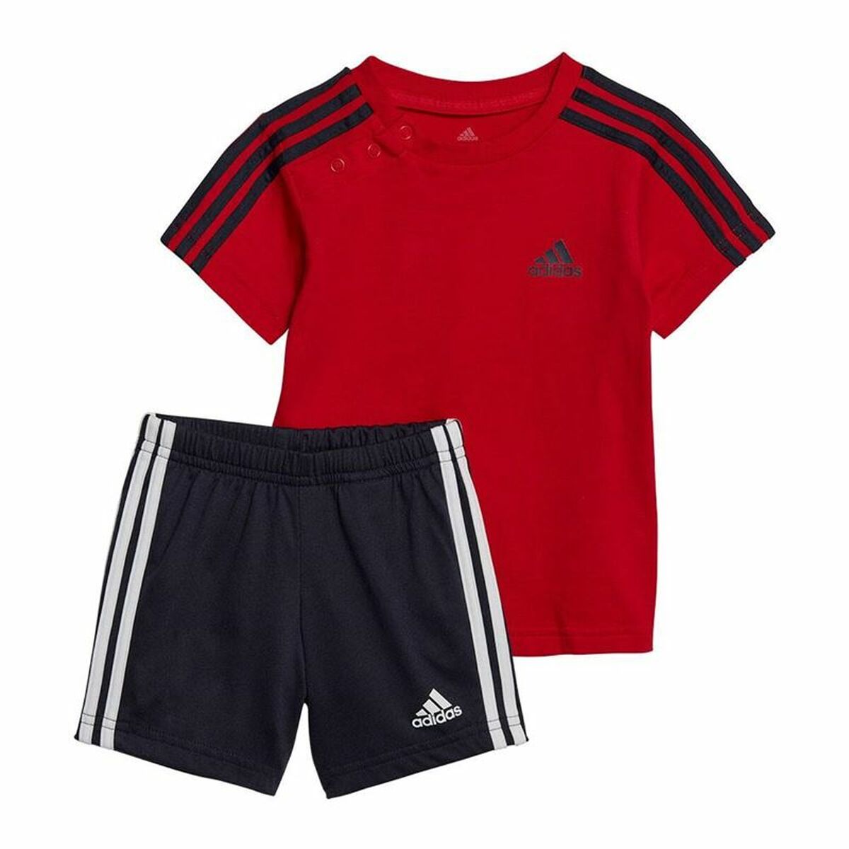 Children’s Sports Outfit Adidas 3 Stripes Red
