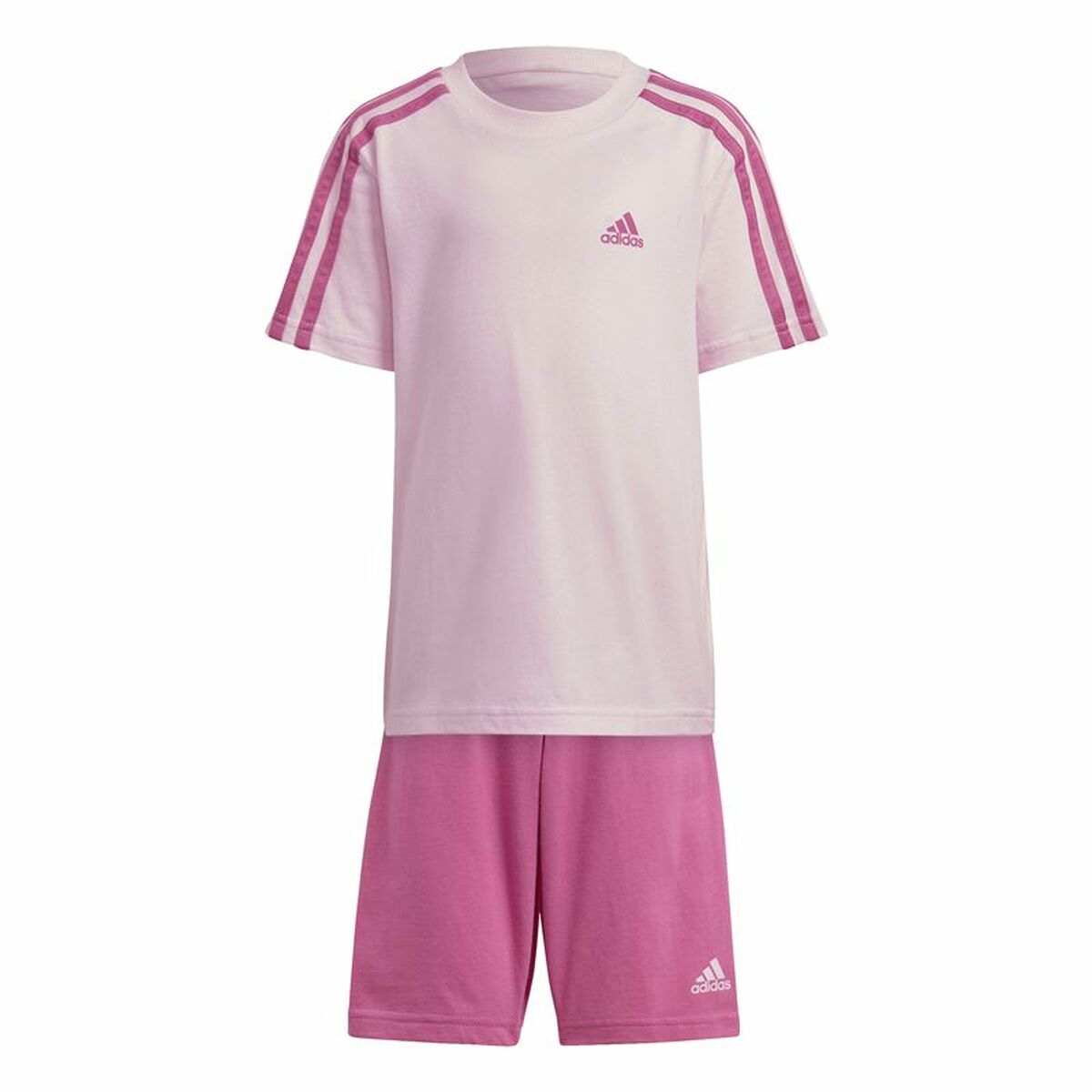 Children’s Sports Outfit Adidas 3 Stripes Pink Children’s Sports Outfit Adidas 3 Stripes Pink