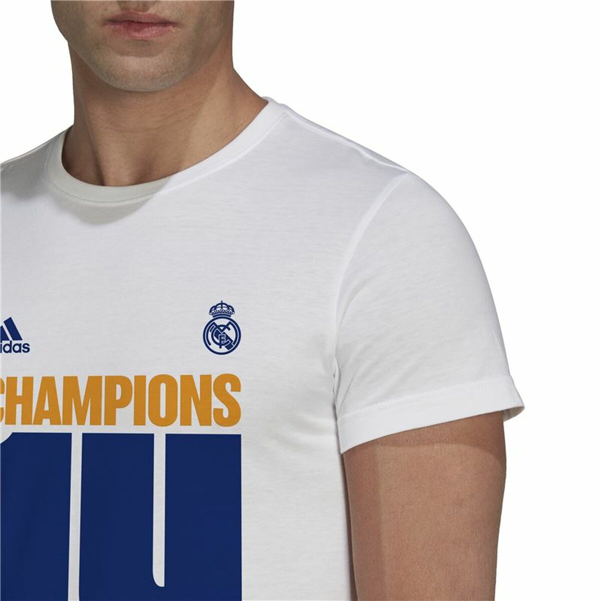 Men’s Short-sleeved Football Shirt Adidas Real Madrid Champions 2022
