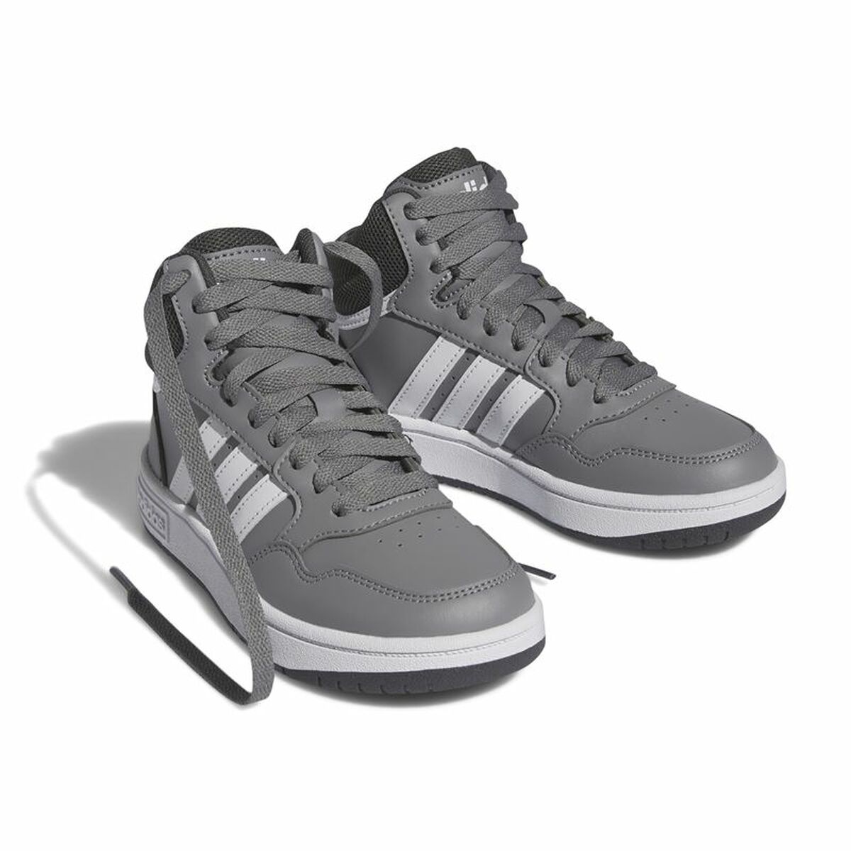 Sports Shoes for Kids Adidas Hoops 3.0 Mid Grey
